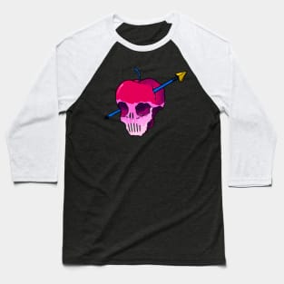 Apple skull and arrow Baseball T-Shirt